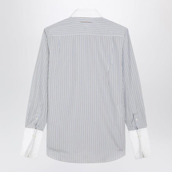 26FW 프라다 스트라이프 팝린 셔츠 P465JROOO1H1K F0012 LIGHT BLUE - PRADA
