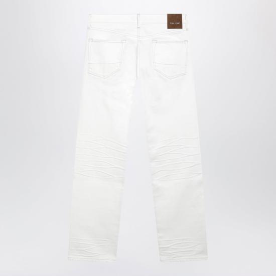 26FW 톰포드 스트레이트 팬츠 DPH003DMC085 WBE WHITE - TOMFORD
