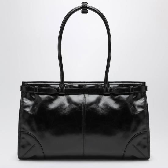 26FW 프라다 보니 라지 가죽 토트백 보니 라지 가죽 토트백 1BA433MOM2CYR F0002 BLACK - PRADA