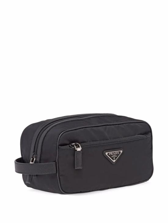 26FW 프라다 리나일론 앤 사피아노 레더 트래블 파우치 2NA8192DMH F0002 BLACK - PRADA