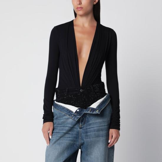 26FW 안다마네 긴팔 티셔츠 T200771ATJV053 BLK BLACK