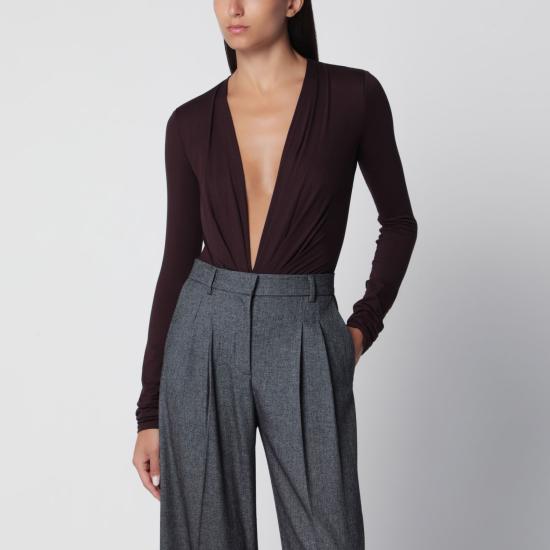 26FW 안다마네 긴팔 티셔츠 T200771ATJV053 RN BURGUNDY
