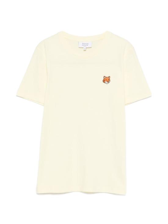 26SS 메종키츠네 폭스 헤드 레귤러 폴로 티셔츠 PW00113KJ7026 0424 PASTEL YELLOW