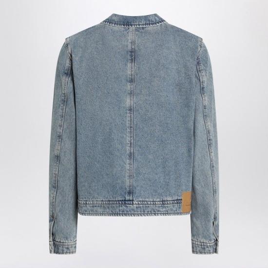 26FW 아미 스몰 하트 로고 코튼 지퍼 자켓 HJK835DE0046 480 BLEU USED - AMI