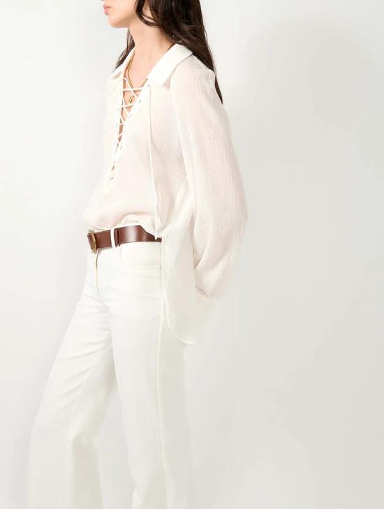 26SS 바바라 부이 블라우스 MASTER ULT 008542 BLANC 36 CREAM - BARBARA BUI