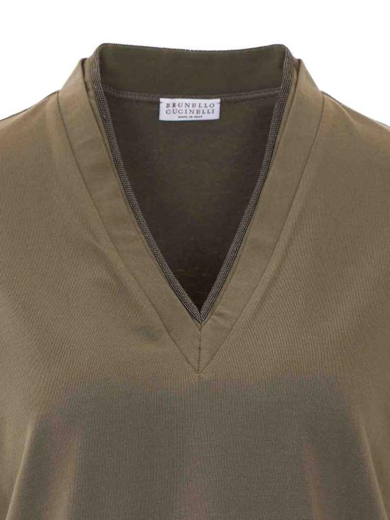 26FW 브루넬로 쿠치넬리 반팔 티셔츠 M0T18BD222C983 GREEN - BRUNELLO CUCINELLI