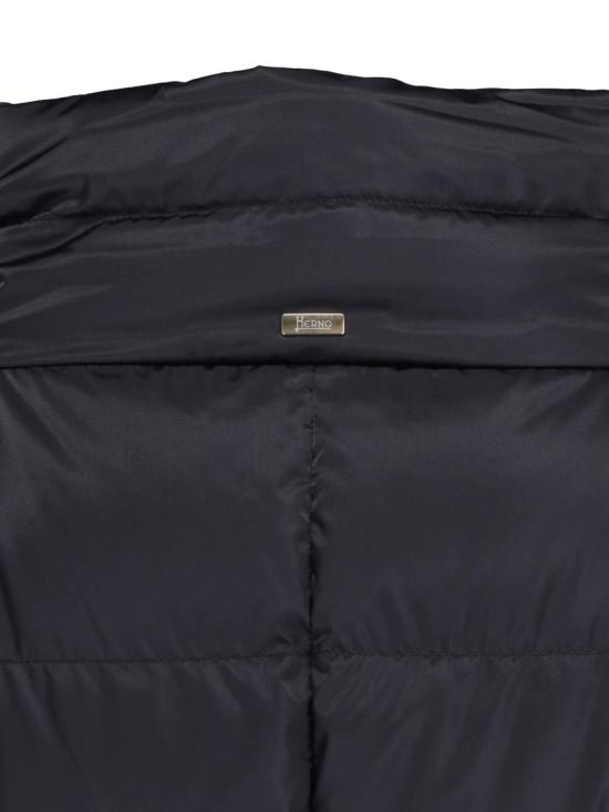 26FW 에르노 새틴 & 뉴 레이디 퍼 A셰이프 다운 자킷 PI001934D 12170Z9300 Black - HERNO