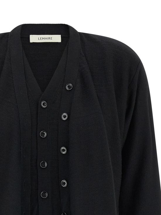26FW 르메르 가디건 PO0056LK1063BK999 Black - LEMAIRE