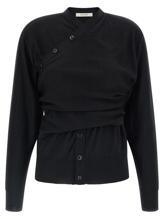 26FW 르메르 가디건 PO0056LK1063BK999 Black - LEMAIRE