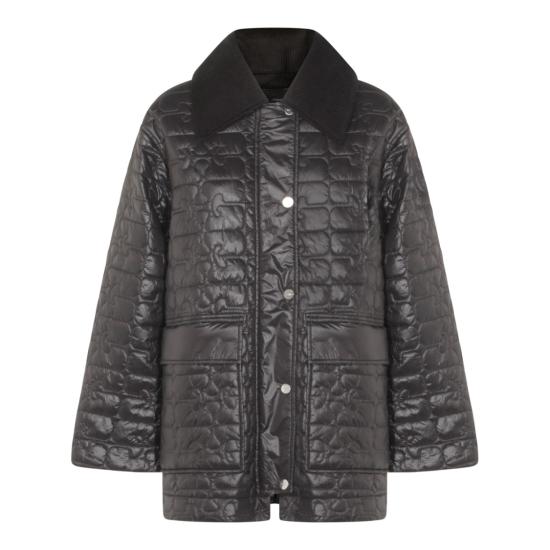 26FW 가니 샤이니 퀼트 미디 자켓 W0343252 Brown