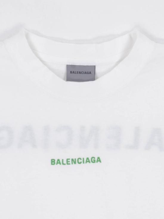 26FW 발렌시아가 백 티셔츠 미디움 핏 764235 TTVJ19163 White - BALENCIAGA