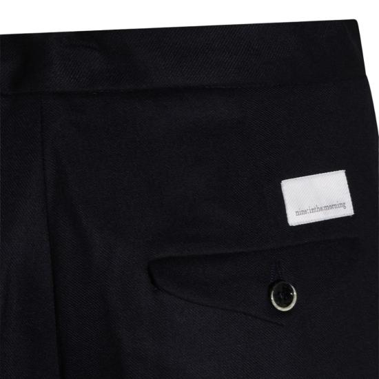 26FW 나인인더모닝 수트 팬츠 EDR02U38NAVY Black - NINE IN THE MORNING