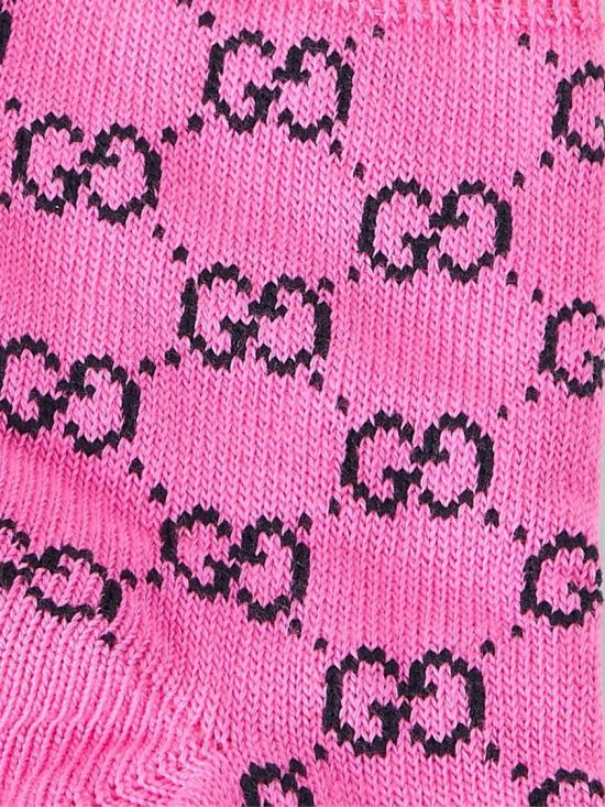 26FW 구찌 GG 로고 코튼 양말 GG 로고 코튼 양말 6638633GABH5800 Pink - GUCCI