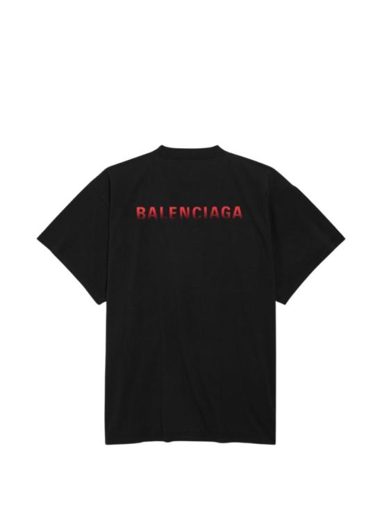 26FW 발렌시아가 백 그래디언트 오버사이즈 티셔츠 850345TVVE61000 Black - BALENCIAGA
