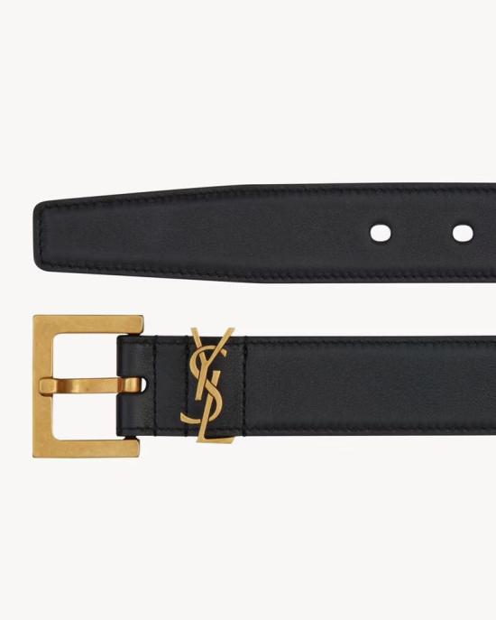  생로랑 벨트 MASTER ULT 006273 NOIR 85 BLACK - SAINT LAURENT