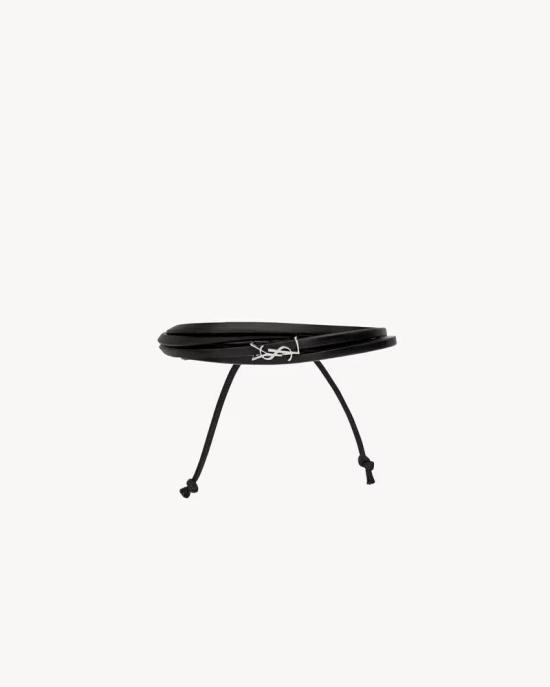 26FW 생로랑 브레이슬릿 MASTER ULT 010302 NOIR M BLACK - SAINT LAURENT