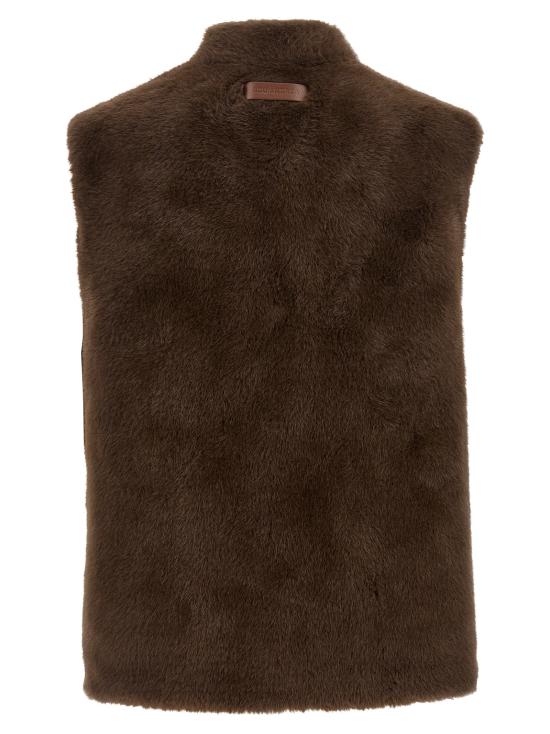 26FW 루 안드레아 베스트 MK2588WOOD14 Brown - LOU ANDREA