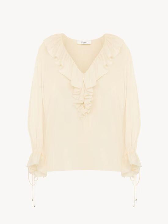 26FW 끌로에 셔츠 MASTER ULT 009763 BLANC 38 CREAM