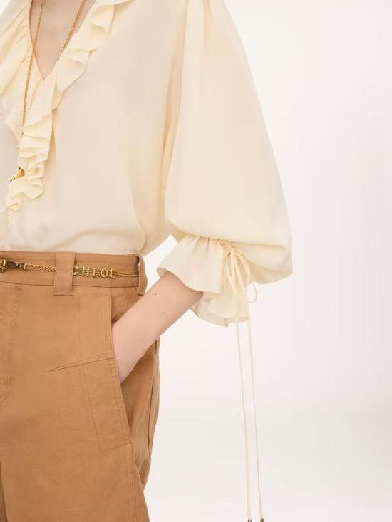 26FW 끌로에 셔츠 MASTER ULT 009763 BLANC 38 CREAM - CHLOE