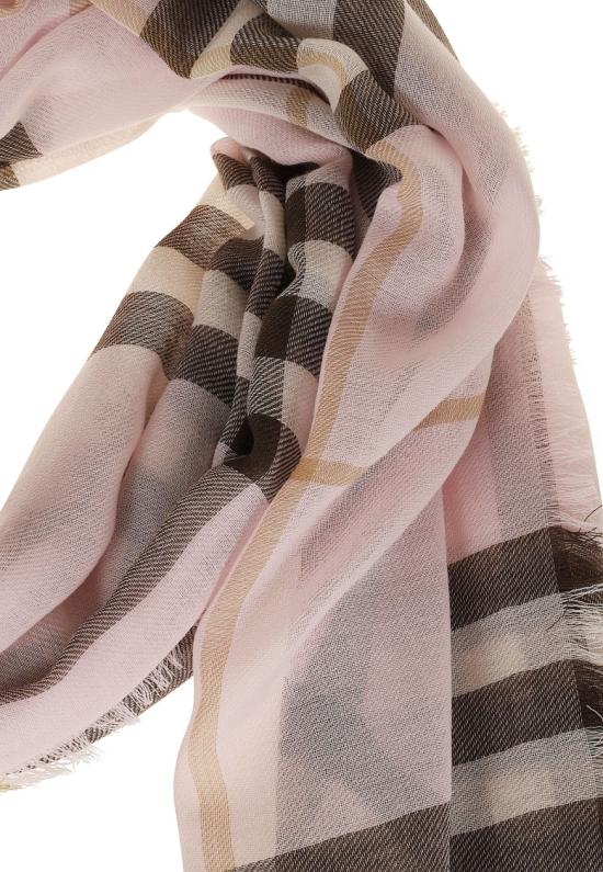 26FW 버버리 와이드 체크 울 스카프 8114135 Pink - BURBERRY