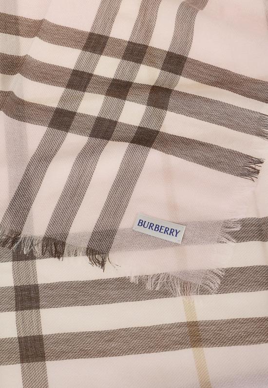 26FW 버버리 와이드 체크 울 스카프 8114135 Pink - BURBERRY