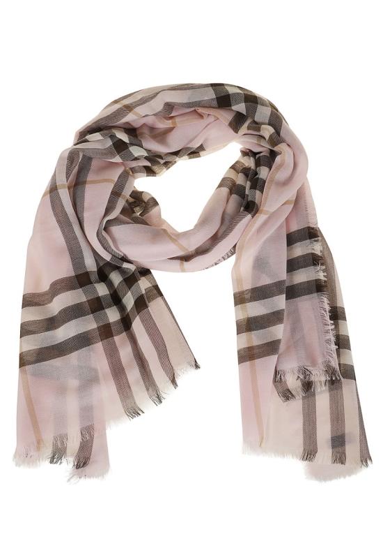26FW 버버리 와이드 체크 울 스카프 8114135 Pink