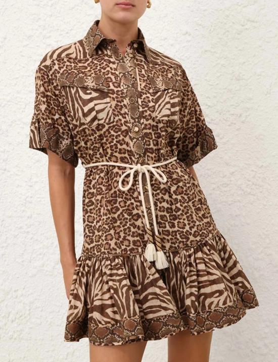 26SS 짐머만 원피스 MASTER ULT 008507 LEOPARD 0 BEIGE - ZIMMERMANN