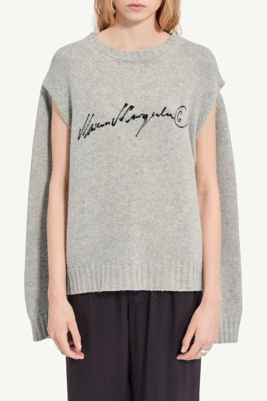 26FW MM6 메종마르지엘라 스웨터 MASTER ULT 009928 GRIS S GREY - MM6 MAISON MARGIELA