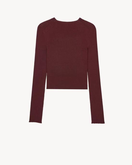  생로랑 스웨터 MASTER ULT 010618 MARRON S MAROON - SAINT LAURENT