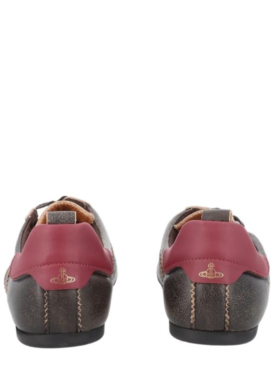 26FW 비비안웨스트우드 Plimsoll 드렁큰 ORB 자수 레더 스니커즈 75020066W L00FCP410 Grey - VIVIENNE WESTWOOD