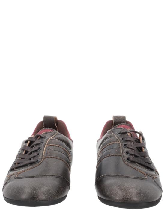 26FW 비비안웨스트우드 Plimsoll 드렁큰 ORB 자수 레더 스니커즈 75020066W L00FCP410 Grey
