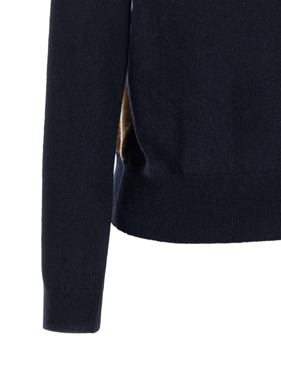 26FW 발렌타인 스웨터 아가일 스웨터와 카디건 (블루) - BALLANTYNE