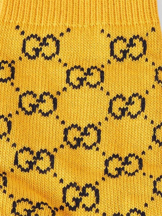 26FW 구찌 인터로킹 GG 로고 코튼 양말 인터로킹 GG 로고 코튼 양말 6632774G0567100 Yellow - GUCCI