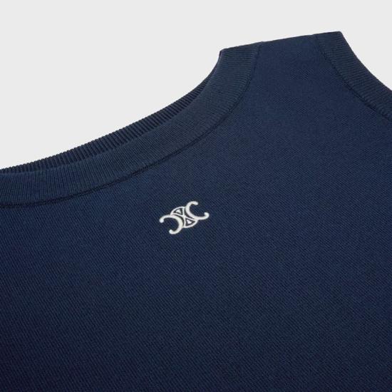 26SS 셀린느 민소매 티셔츠 MASTER ULT 009218 MARINE S NAVY - CELINE
