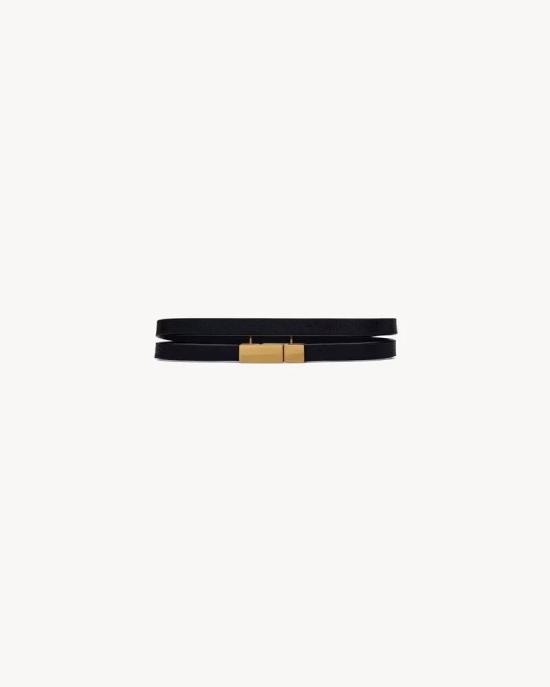 25FW 생로랑 팔찌 ULT 007643 NOIR TU BLACK - SAINT LAURENT