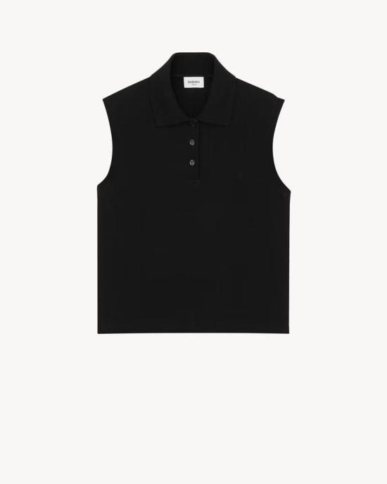 26SS 생로랑 탑 MASTER ULT 008635 NOIR S BLACK