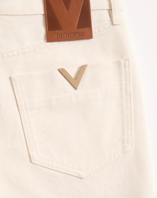 26SS 발렌티노 가라바니 데님 숏팬츠 MASTER ULT 008414 IVOIRE 26 IVORY - VALENTINO GARAVANI