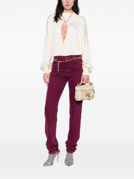 26FW 끌로에 스트레이트 팬츠 CH26WDP21159 53B BORDEAUX - CHLOE