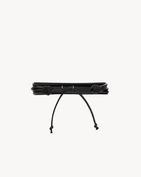 26FW 생로랑 브레이슬릿 MASTER ULT 010302 NOIR M BLACK - SAINT LAURENT