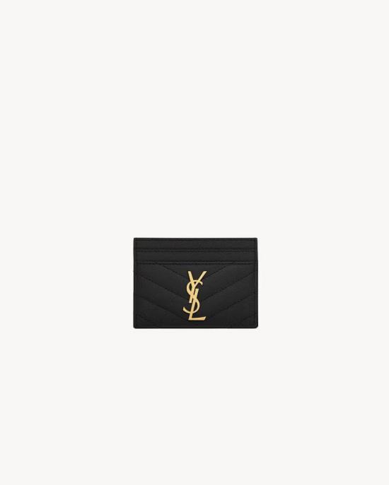 25FW 생로랑 명함지갑 ULT 007836 NOIR OR TU BLACK