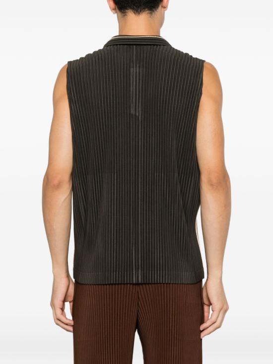 26FW 옴므 플리세 이세이 미야케 니트 베스트 HP68JM175 47 BROWN - HOMME PLISSE' ISSEY MIYAKE