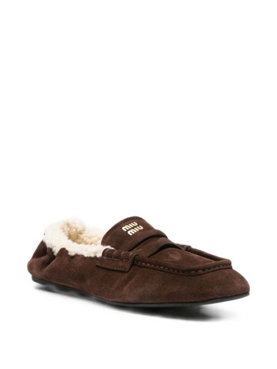 26FW 미우미우 루슈 나파 레더 로퍼 5D341E Z0GF0003 BROWN - MIU MIU