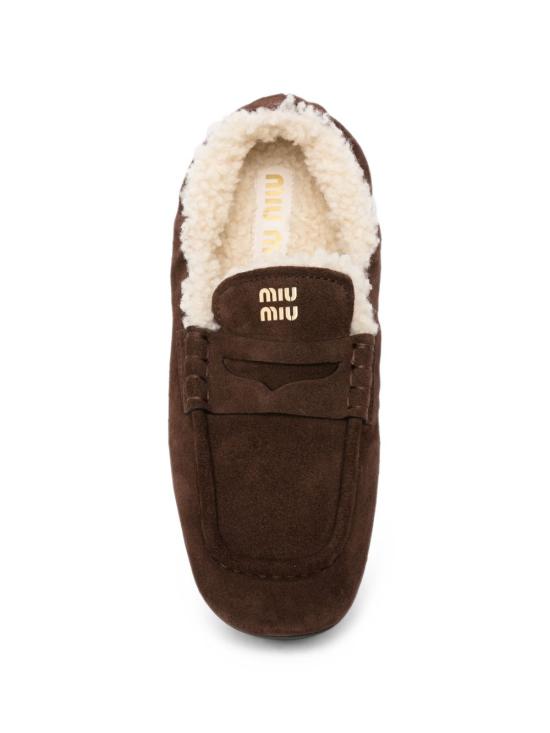 26FW 미우미우 루슈 나파 레더 로퍼 5D341E Z0GF0003 BROWN - MIU MIU