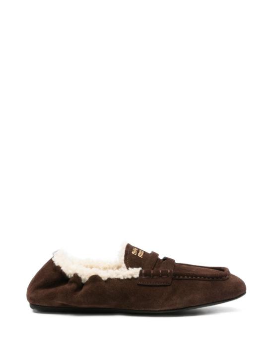 26FW 미우미우 루슈 나파 레더 로퍼 5D341E Z0GF0003 BROWN