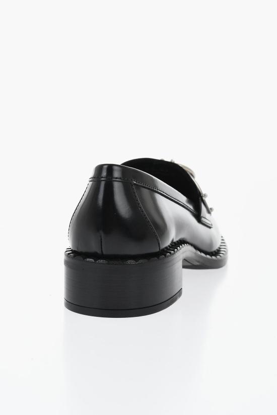  프라다 브러쉬드 레더 로퍼 1D981ND035P39F0002 Black - PRADA