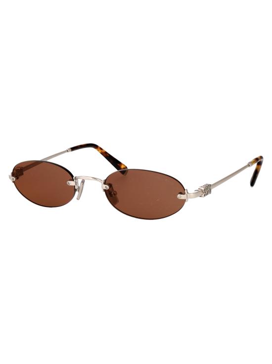 26SS 미우미우 림리스 오벌 선글라스 0MU A54S 1BC90Q silver - MIU MIU