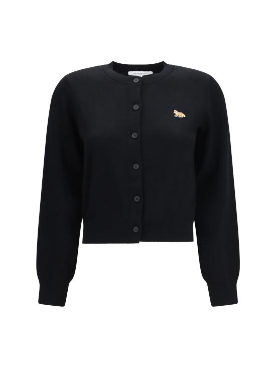 26FW 메종키츠네 베이비 폭스 메리노 레귤러 가디건 PW00502KT1181 P199 BLACK
