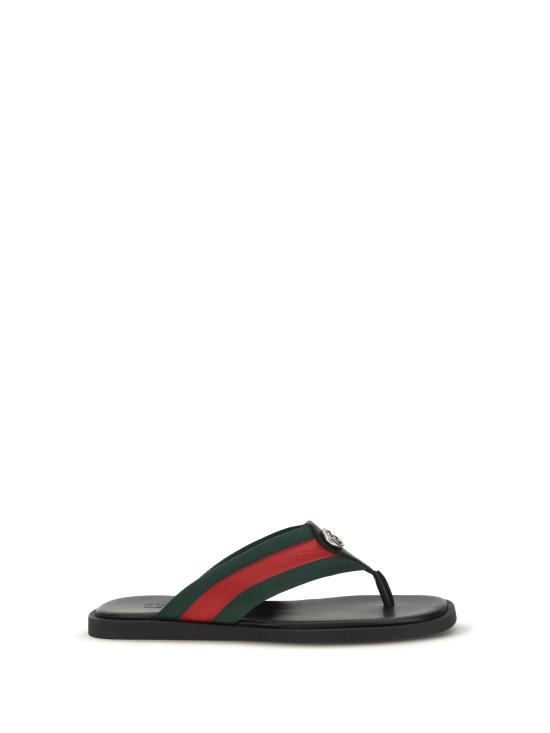 26FW 구찌 인터로킹 G T-스트랩 샌들 838083HAAL0 8444 BLACK