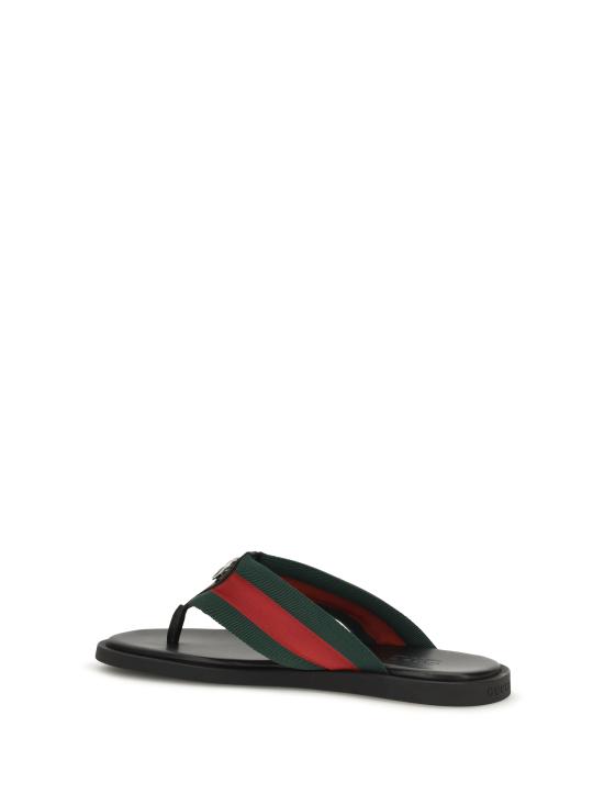 26FW 구찌 인터로킹 G T-스트랩 샌들 838083HAAL0 8444 BLACK - GUCCI