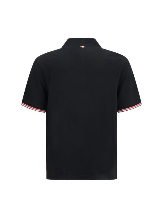 26FW 톰브라운 폴로 티셔츠 MJP254AJ0301 001 BLACK - THOM BROWNE